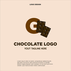 Letter G Chocolate logo template design in Vector illustration