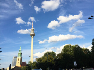 Obraz premium Berlin TV tower in Germany