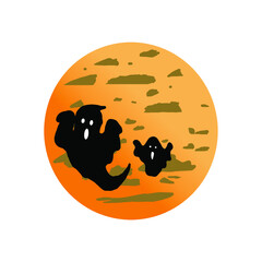 halloween pumpkin with bats