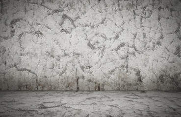 empty room, plaster wall, grey background