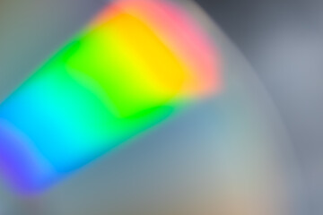 Blurred rainbow light refraction from the surface of a DVD,Prism Rainbow Light Flares