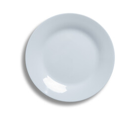 Empty ceramics plate isolated on white background
