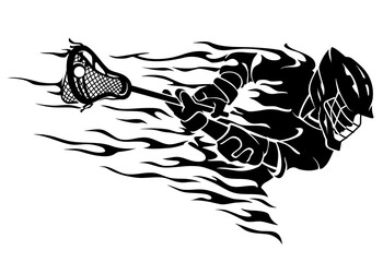 Lacrosse Abstract Flame Charging