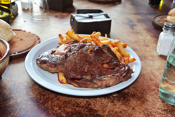 The meat in the restaurant of El Calafate, Patagonia, Argentina