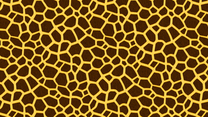 Giraffe skin color pattern illustration