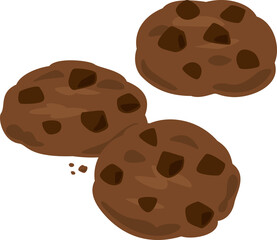 ココア生地のチョコチップクッキー