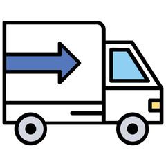 Heavy duty delivery truck showing shipping concept 
