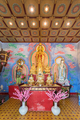 Altar of Ten Thousand Buddhas Monastery in Hong Kong, China
