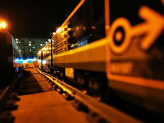 train at night