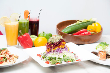 Smoothie and vegetable juice
