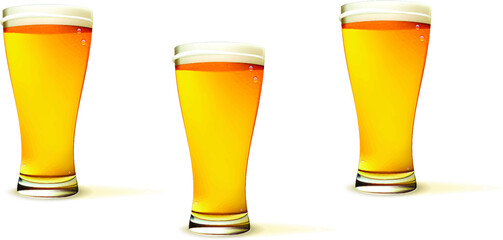 glass of beer isolated