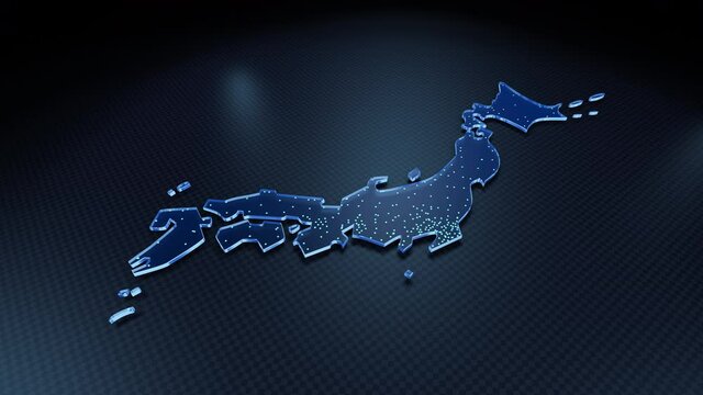 Japan Map Nippon Tokyo Osaka background