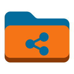 Share folder icon with flat style. Suitable for website design, logo, app and ui.