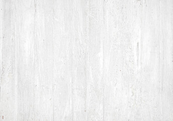 Wood wall painted weathered white. Vintage white wood plank background. Old white wooden wall.