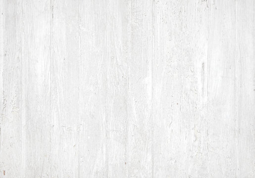 Wood wall painted weathered white. Vintage white wood plank background. Old white wooden wall.