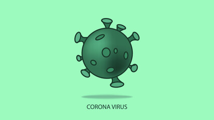 3d corona virus icon