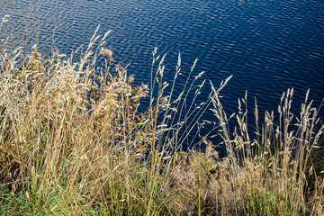 Nature mountain scene with beautiful lake in Slovakia Tatra - Strbske pleso