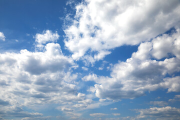 Blue sky and white clouds in the sky natural phenomenon