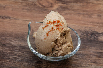 Herring butter spread in the bowl