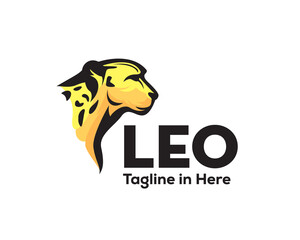 head cat, tiger, lion, jaguar, cheetah, panther drawing art logo mascot design