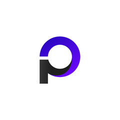 Letter p logo design in vector