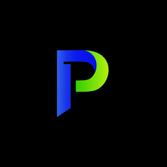 Letter p logo design in vector