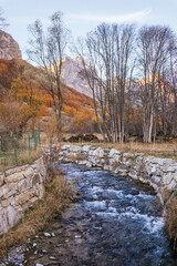 Mountain landscape with a river