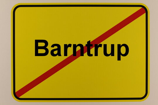 Grafische Darstellung des Ortsausgangsschildes der Stadt Barntrup