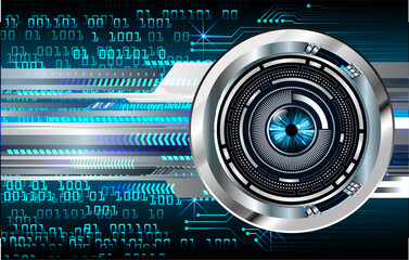 Blue eye cyber circuit future technology concept background