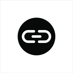 Chain, link icon vector. Link template black color editable. Hyperlink chain symbol Flat vector sign isolated on background