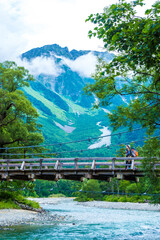 河童橋と穂高連峰