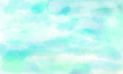 Fototapeta na wymiar watercolor background in sky