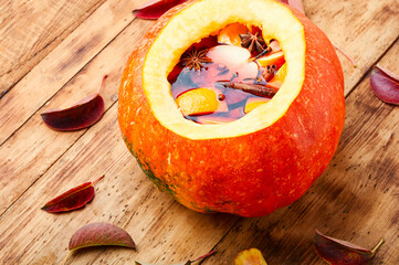 Traditional autumn mulled wine
