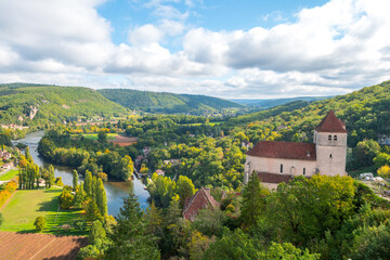 Fototapeta na wymiar panoramic view of dordogne valley, France