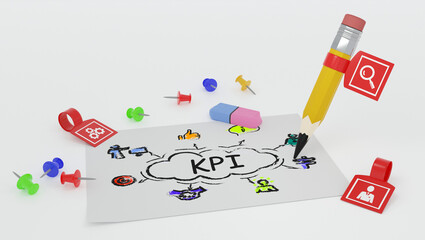 Internet, business, Technology and network concept. KPI Key Performance Indicator for Business Concept.