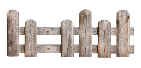 wooden fence isolated on a white background