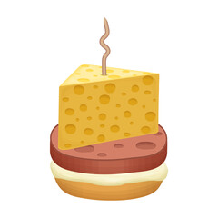 Canape and food cartoon vector icon.Cartoon vector illustration food and appetizer. Isolated illustration of canape and appetizer icon on white background.