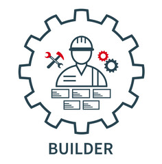  Vector illustration icon for repair, installation and maintenance of apartments and residential premises, finishing, painting, plumbing and other construction works