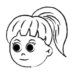 女性キャラクターの顔のイラスト