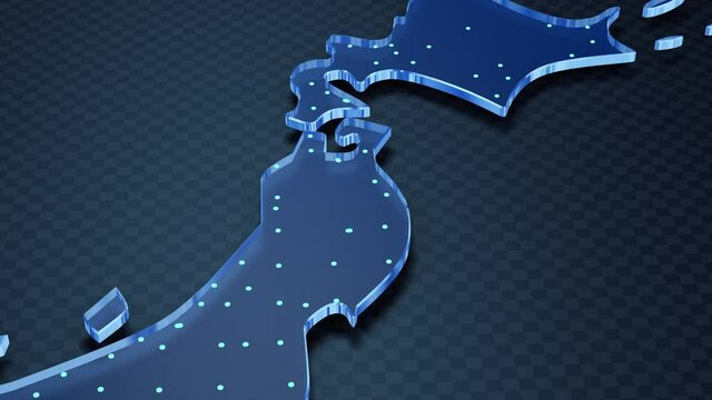 Japan Map Nippon Tokyo Osaka background