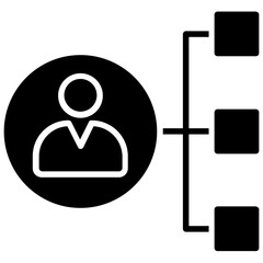 
Flat icon design of social media connections 
