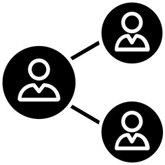 
Flat icon design of social media connections 
