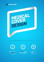 Template design with frame for medical layout. Vector design A4 size for poster, flyer or banner.