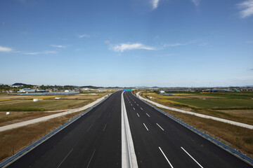 car driving on highway
