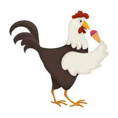 Cock of animal cartoon vector icon.Cartoon vector illustration rooster. Isolated illustration of cock rooster icon on white background.