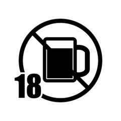 No beer icon isolated on white background