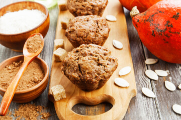 Homemade pumpkin muffins