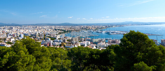 Landscape of the port of Palma de Mallorca, Spain