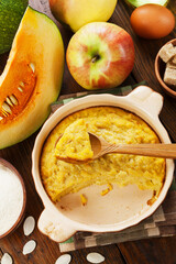 Pumpkin casserole with apple