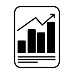 Financial report or income statement line art vector icon for apps and websites